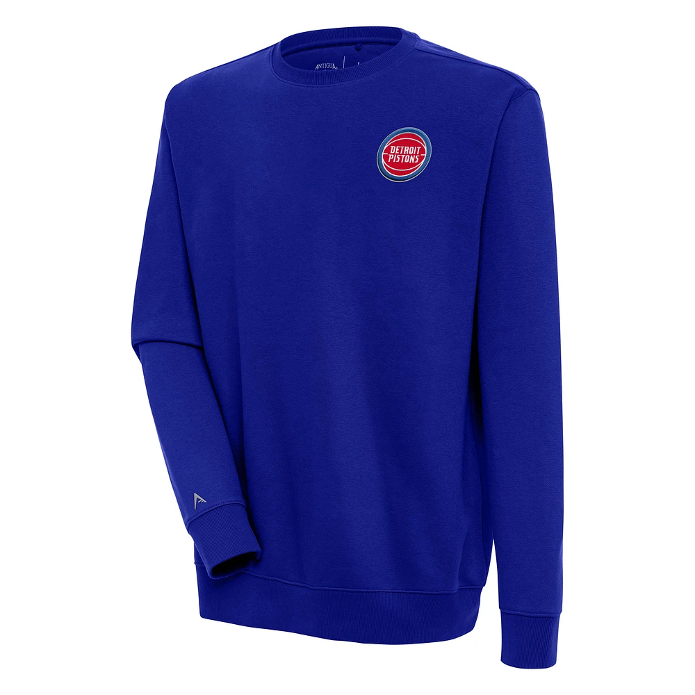 Men's Antigua Detroit Pistons Victory Pullover Sweatshirt