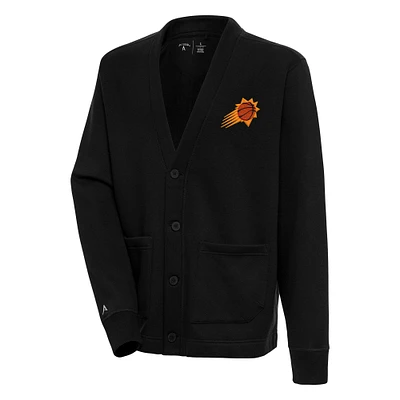 Men's Antigua Black Phoenix Suns Victory Button-Up Cardigan