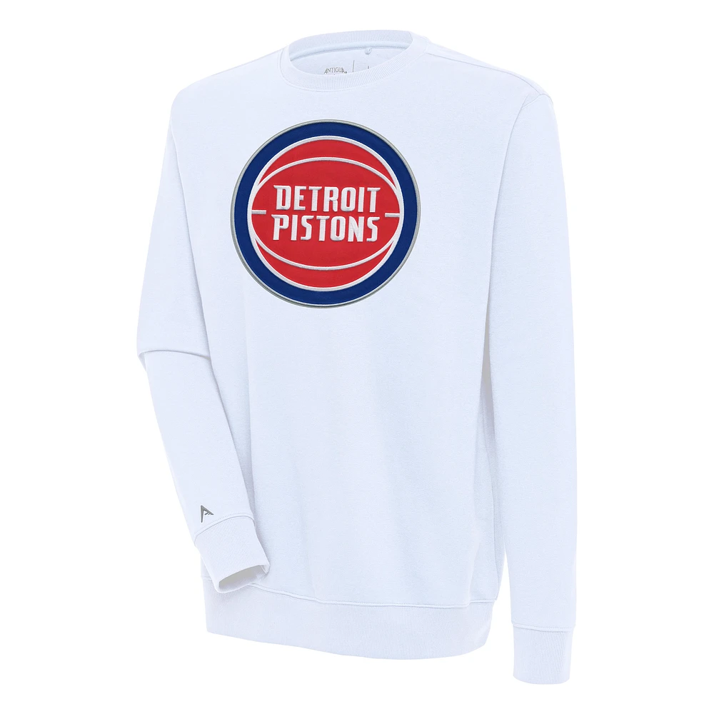 Men's Antigua Detroit Pistons Victory Pullover Sweatshirt