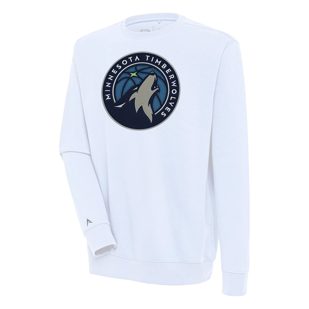 Men's Antigua White Minnesota Timberwolves Victory Pullover Sweatshirt