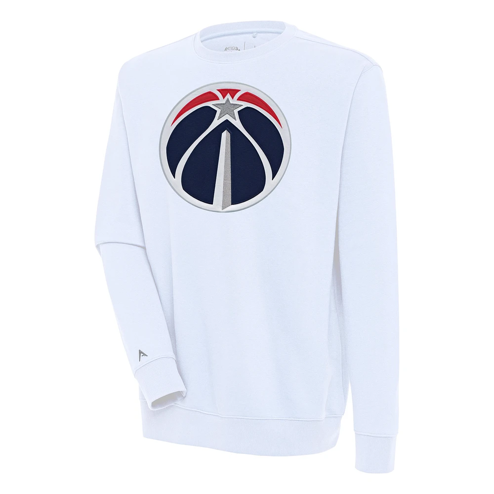 Men's Antigua White Washington Wizards Victory Pullover Sweatshirt