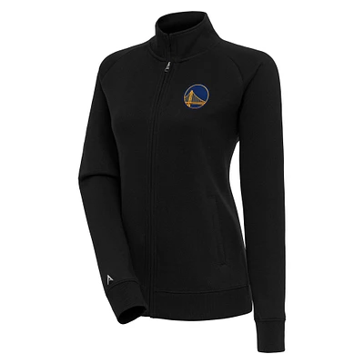 Women's Antigua Black Golden State Warriors Victory Full-Zip Jacket