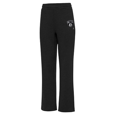 Women's Antigua Black Brooklyn Nets Victory Sweatpants