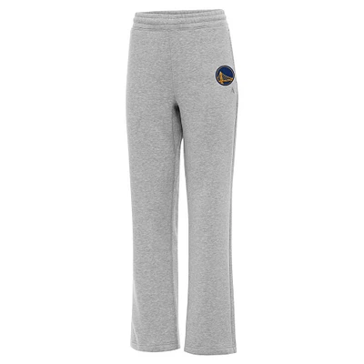 Women's Antigua Heather Gray Golden State Warriors Victory Sweatpants