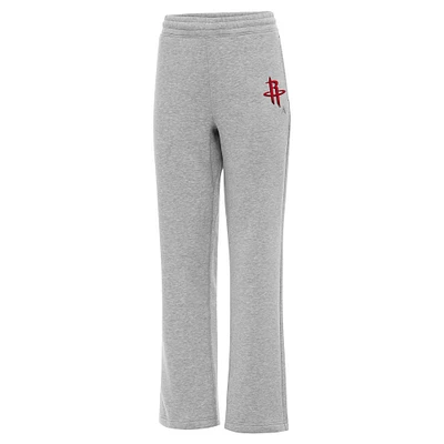 Women's Antigua Heather Gray Houston Rockets Victory Sweatpants