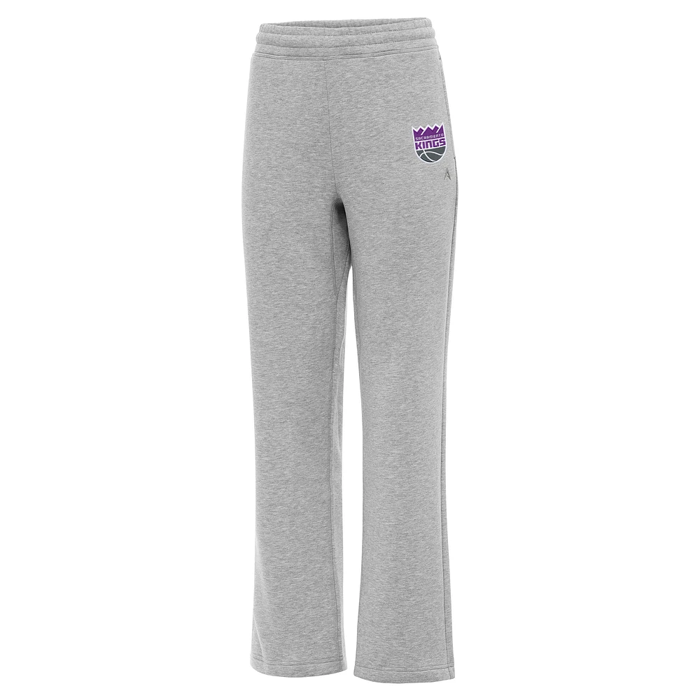 Women's Antigua Heather Gray Sacramento Kings Victory Sweatpants