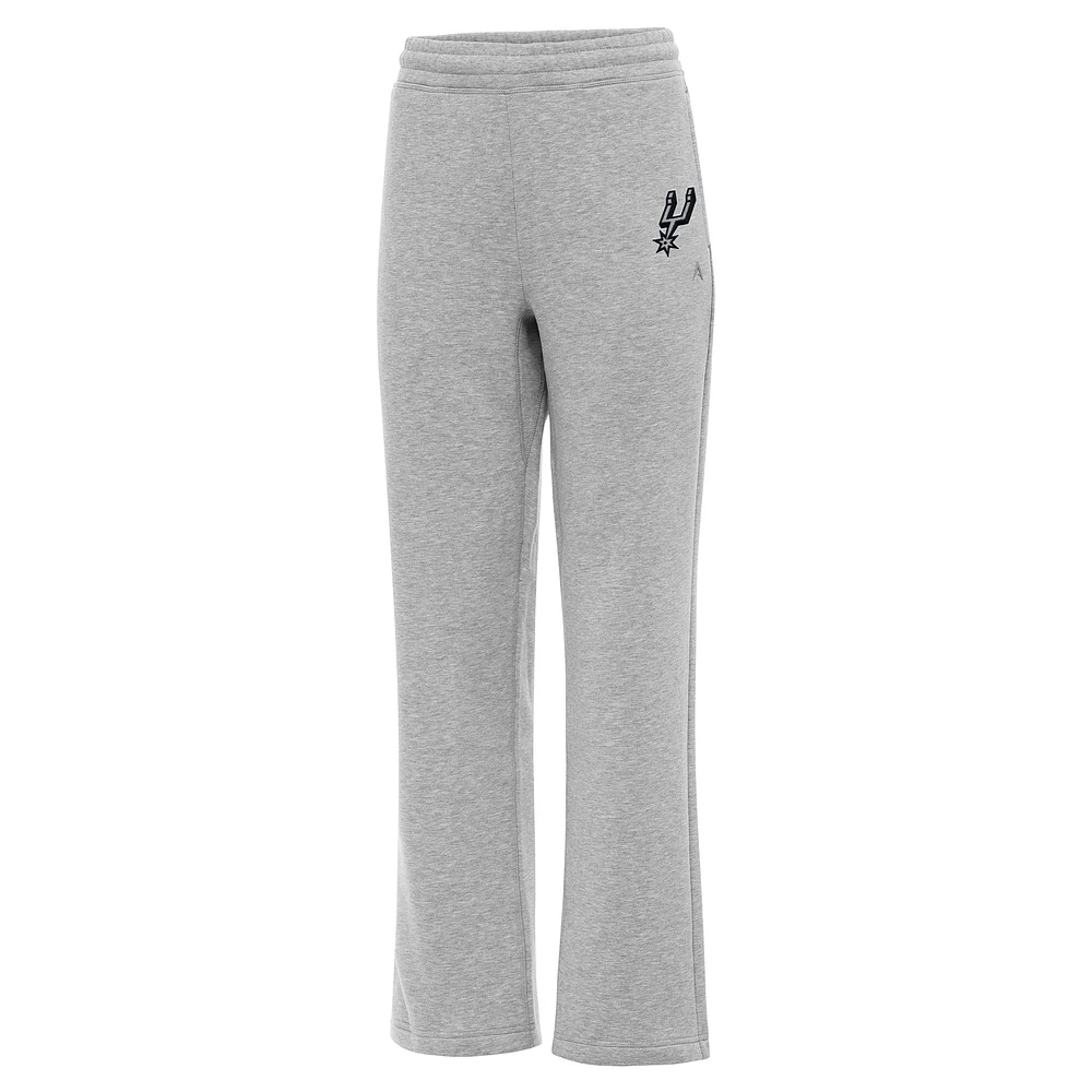 Women's Antigua Heather Gray San Antonio Spurs Victory Sweatpants
