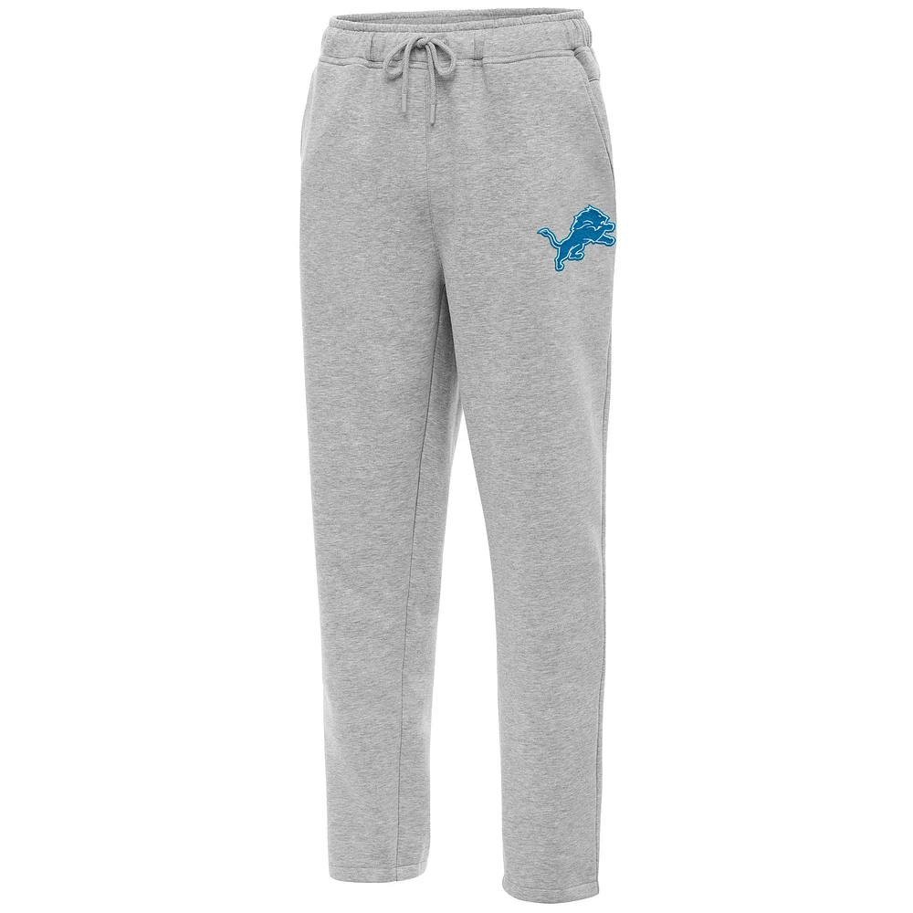 Men's Antigua Heather Gray Detroit Lions Victory Sweatpants