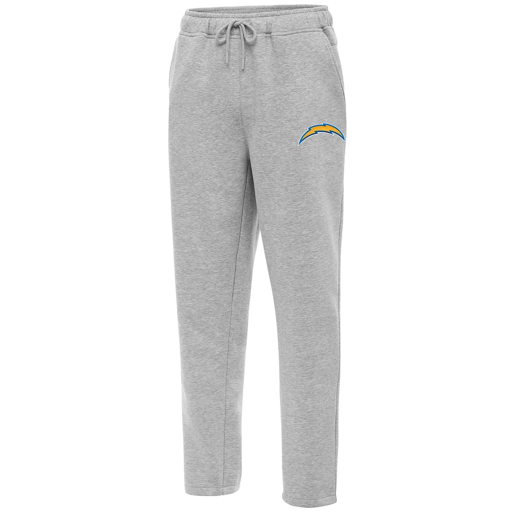 Men's Antigua Heather Gray Los Angeles Chargers Victory Sweatpants