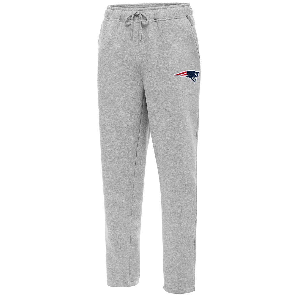 Men's Antigua Heather Gray New England Patriots Victory Sweatpants