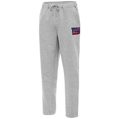 Men's Antigua Heather Gray New York Giants Victory Sweatpants