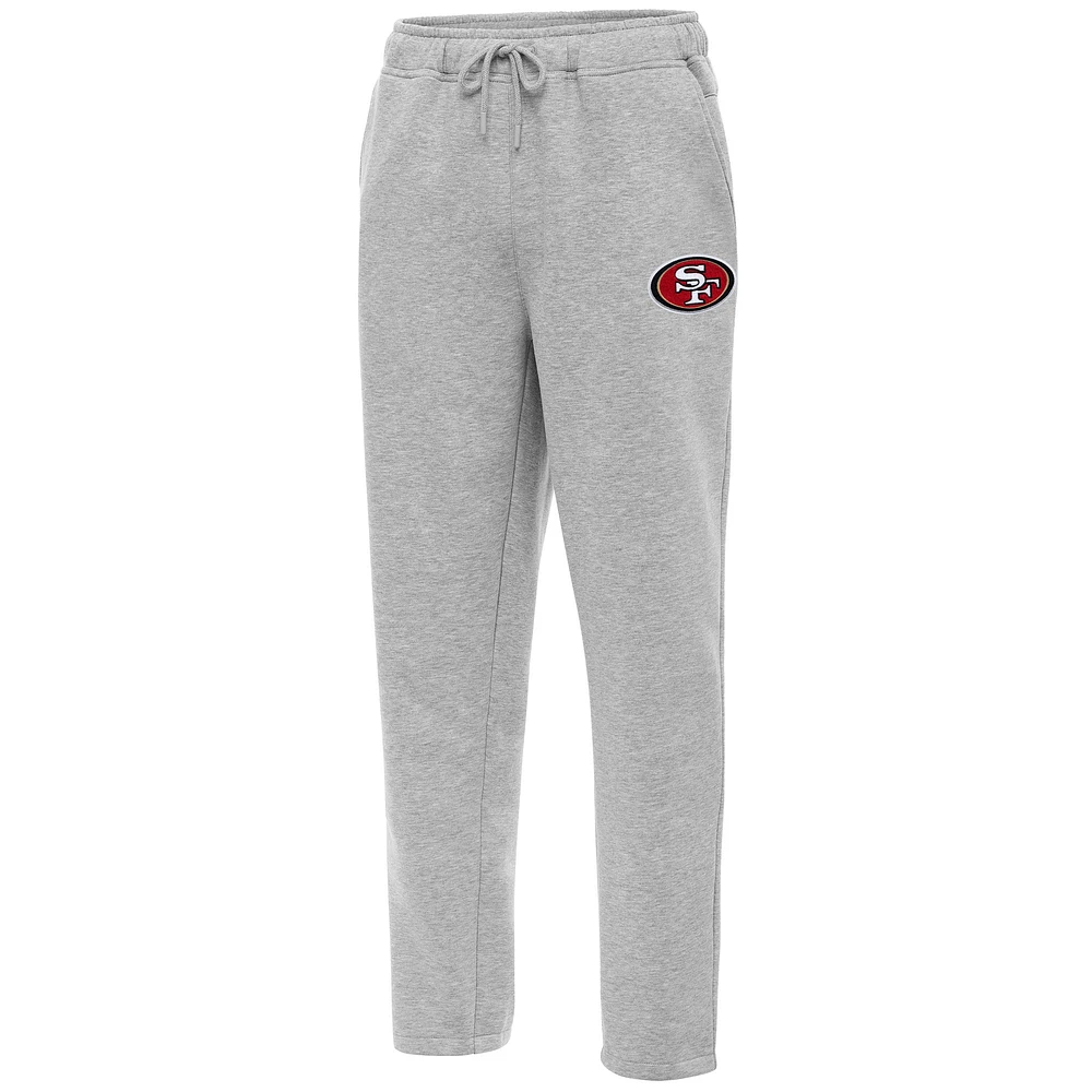 Men's Antigua Heather Gray San Francisco 49ers Victory Sweatpants