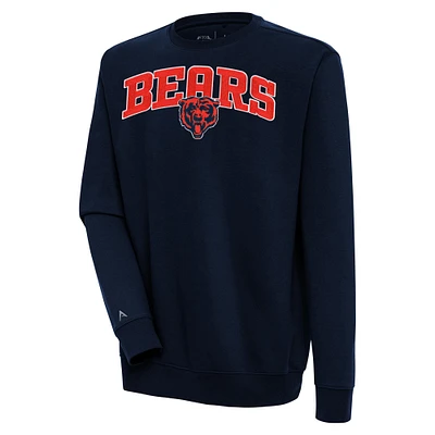 Men's Antigua Navy Chicago Bears Victory Chenille Pullover Sweatshirt