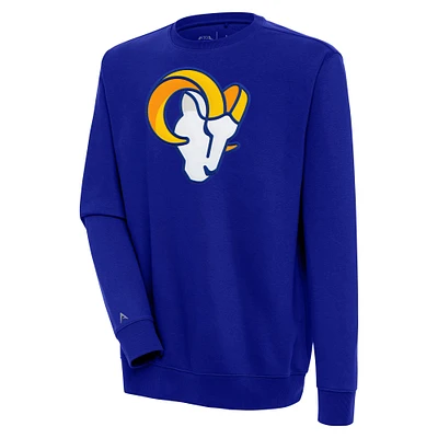 Men's Antigua Royal Los Angeles Rams Victory Pullover Sweatshirt