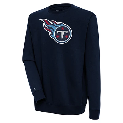 Men's Antigua Navy Tennessee Titans Victory Pullover Sweatshirt