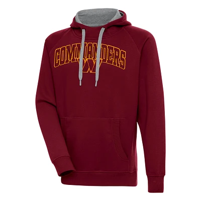 Men's Antigua Burgundy Washington Commanders Victory Pullover Hoodie