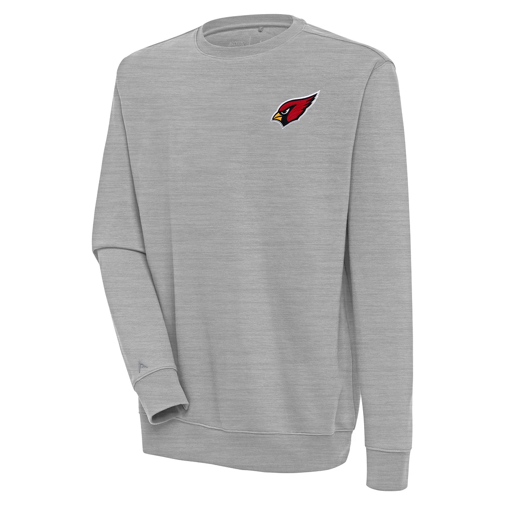 Men's Antigua Heather Gray Arizona Cardinals Victory Pullover Sweatshirt