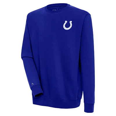 Men's Antigua Royal Indianapolis Colts Victory Pullover Sweatshirt