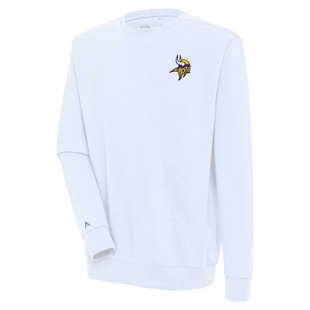 Men's Antigua White Minnesota Vikings Victory Pullover Sweatshirt