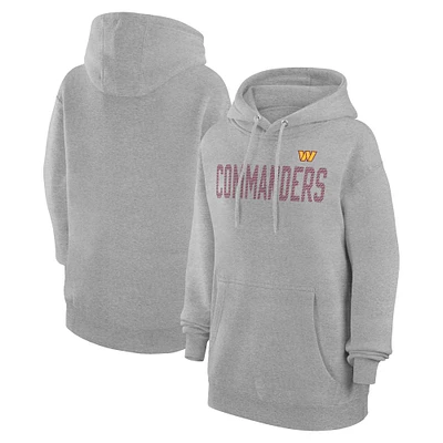 Women's G-III 4Her by Carl Banks Heather Gray Washington Commanders Dot Print Pullover Hoodie