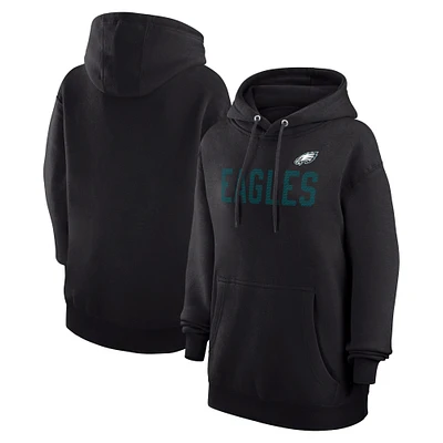 Women's G-III 4Her by Carl Banks Black Philadelphia Eagles Dot Print Pullover Hoodie