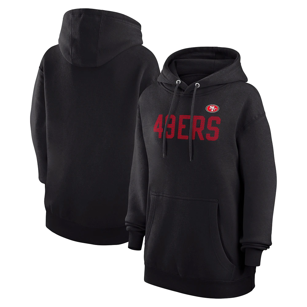 Women's G-III 4Her by Carl Banks Black San Francisco 49ers Dot Print Pullover Hoodie