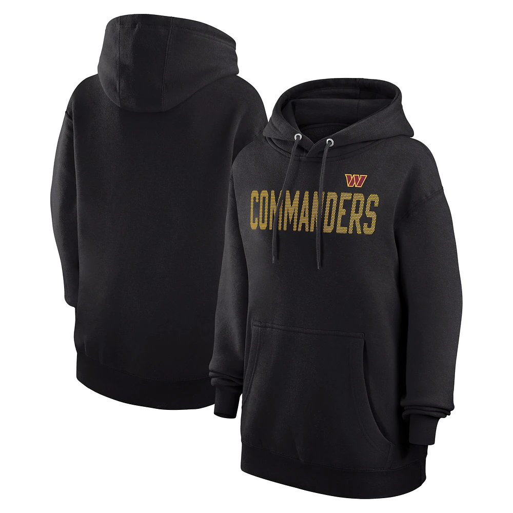 Women's G-III 4Her by Carl Banks Black Washington Commanders Dot Print Pullover Hoodie