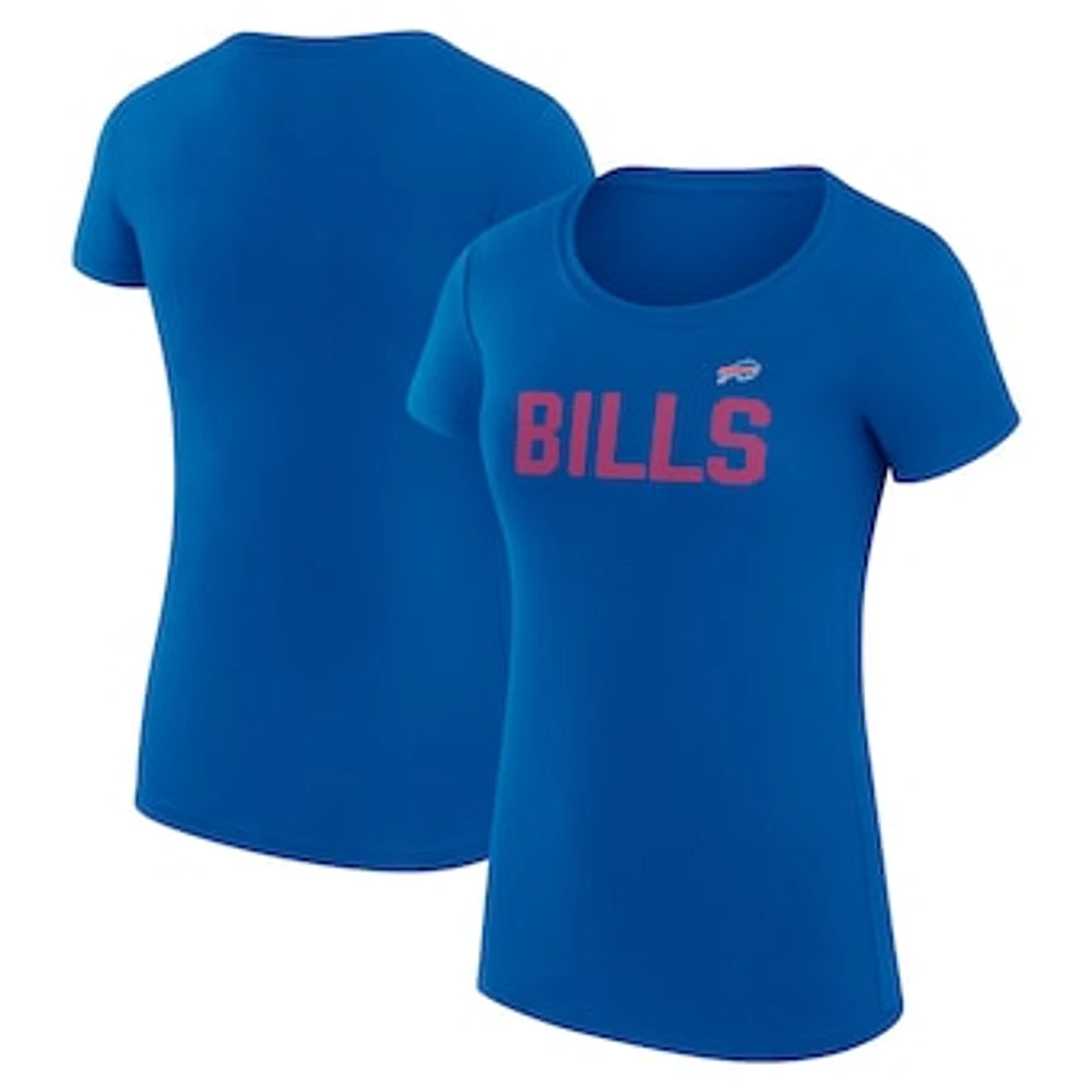 Women's G-III 4Her by Carl Banks Royal Buffalo Bills Super-Slim Fit Lightweight Dot Print T-Shirt
