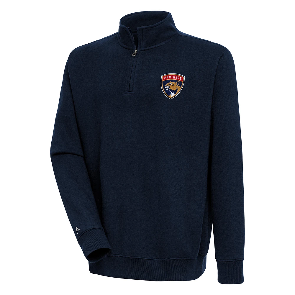 Men's Antigua Navy Florida Panthers Victory Quarter-Zip Pullover Top