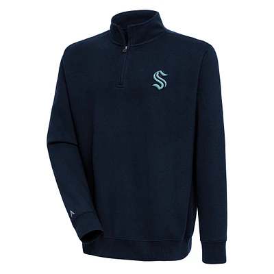 Men's Antigua Navy Seattle Kraken Victory Quarter-Zip Pullover Top