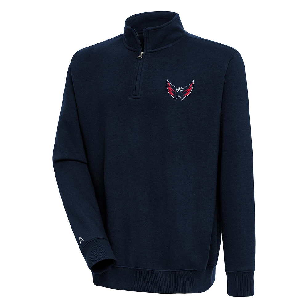 Men's Antigua Navy Washington Capitals Victory Quarter-Zip Pullover Top
