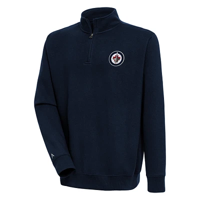 Men's Antigua Navy Winnipeg Jets Victory Quarter-Zip Pullover Top