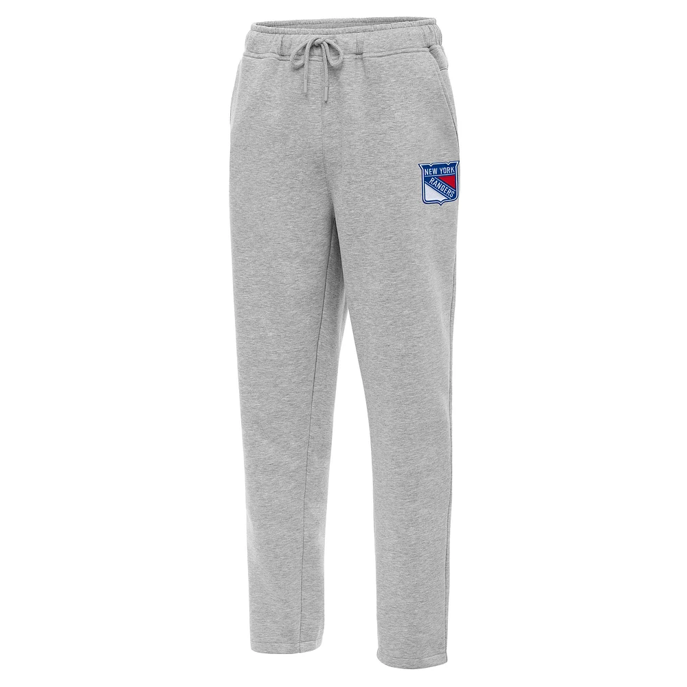 Men's Antigua Heather Gray New York Rangers Victory Sweatpants