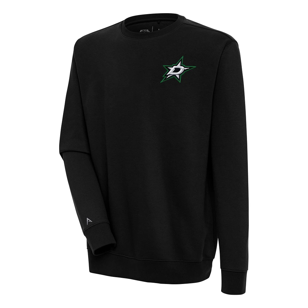 Men's Antigua Black Dallas Stars Victory Pullover Sweatshirt