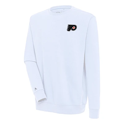Men's Antigua White Philadelphia Flyers Victory Pullover Sweatshirt