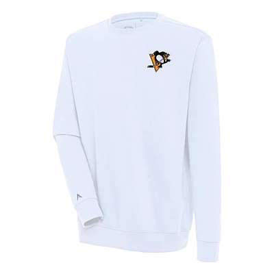 Men's Antigua White Pittsburgh Penguins Victory Pullover Sweatshirt