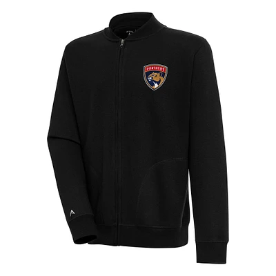 Men's Antigua Black Florida Panthers Victory Full-Zip Jacket