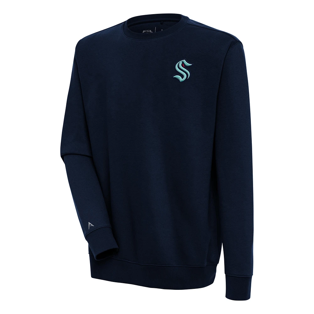 Men's Antigua Deep Sea Blue Seattle Kraken Victory Pullover Sweatshirt