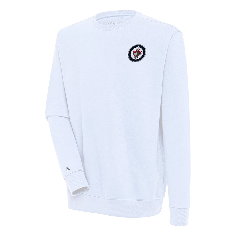 Men's Antigua White Winnipeg Jets Victory Pullover Sweatshirt