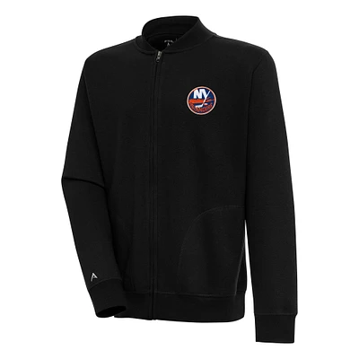 Men's Antigua Black New York Islanders Victory Full-Zip Jacket
