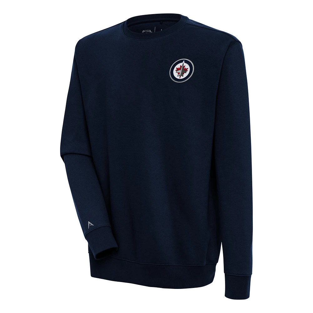 Men's Antigua Navy Winnipeg Jets Victory Pullover Sweatshirt
