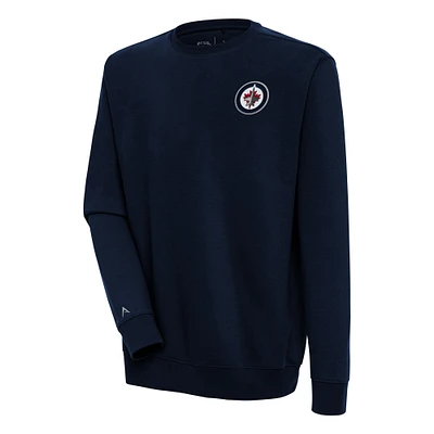 Men's Antigua  Navy Winnipeg Jets Victory Pullover Sweatshirt