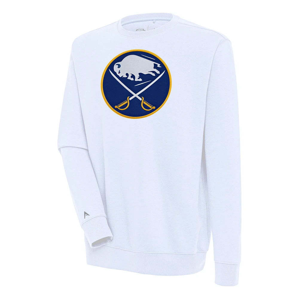 Men's Antigua White Buffalo Sabres Victory Pullover Sweatshirt