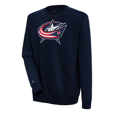 Men's Antigua Navy Columbus Blue Jackets Victory Pullover Sweatshirt