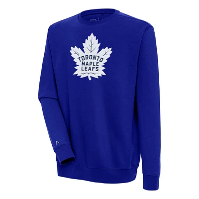 Men's Antigua Blue Toronto Maple Leafs Victory Pullover Sweatshirt