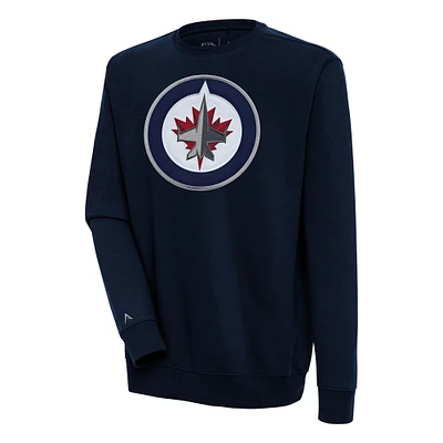 Men's Antigua Navy Winnipeg Jets Victory Pullover Sweatshirt