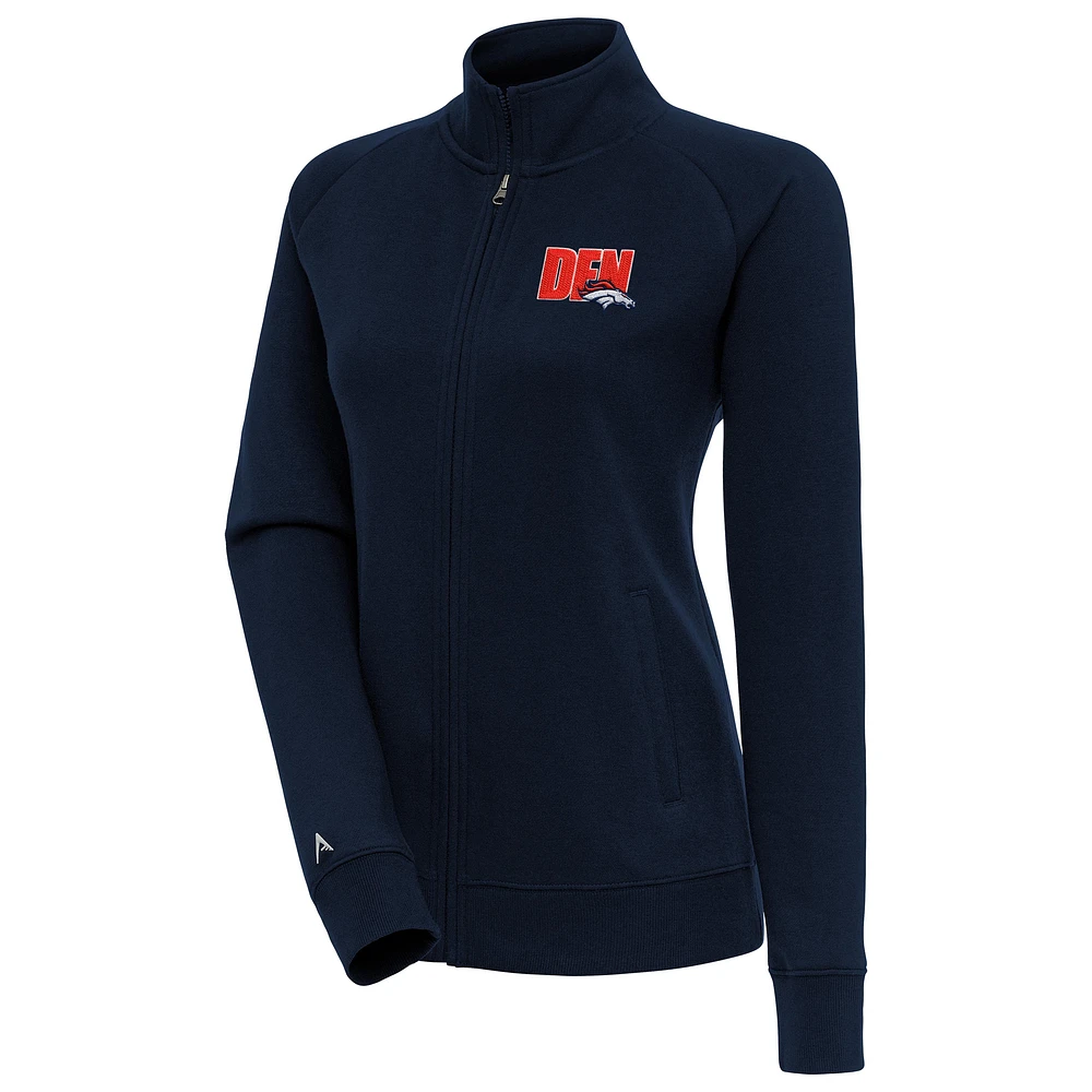 Women's Antigua Navy Denver Broncos Victory Full-Zip Jacket