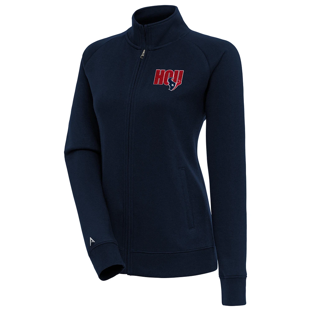 Women's Antigua Navy Houston Texans Victory Full-Zip Jacket