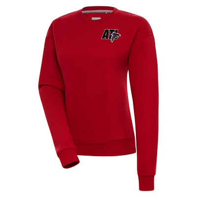 Women's Antigua Red Atlanta Falcons Victory Pullover Sweatshirt