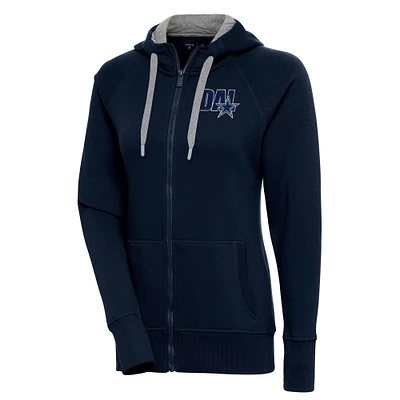 Women's Antigua Navy Dallas Cowboys Victory Full-Zip Hoodie